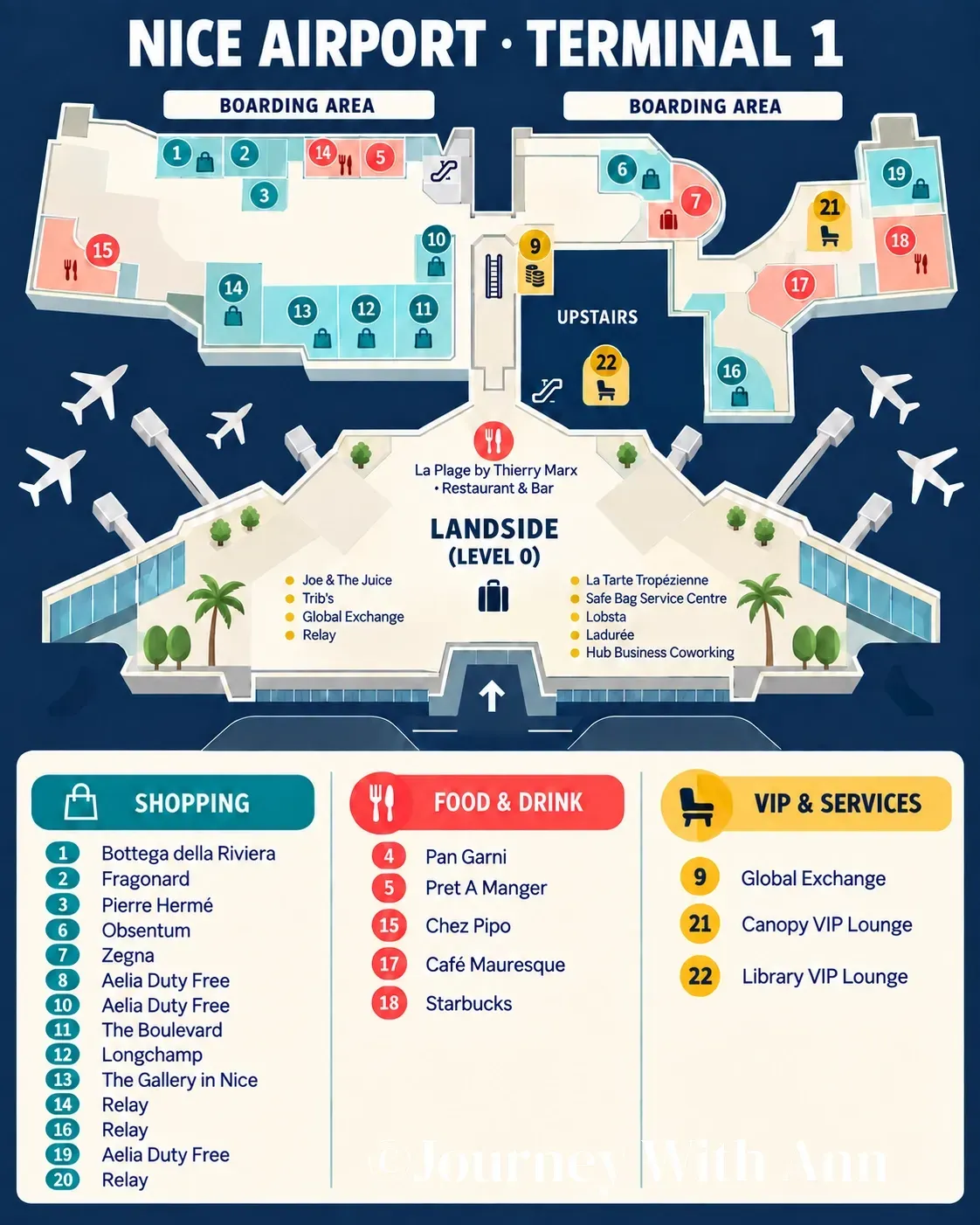 Useful information about Terminal 1 at Nice Airport