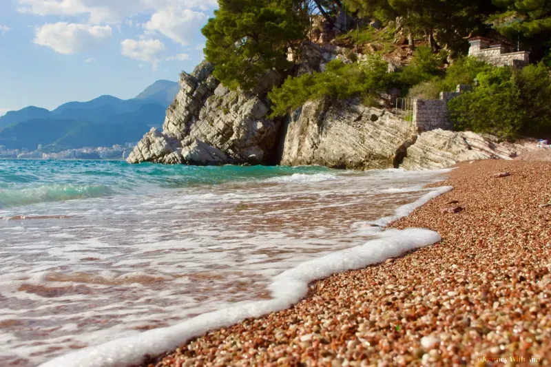 Beaches Near Sveti Stefan in Budva