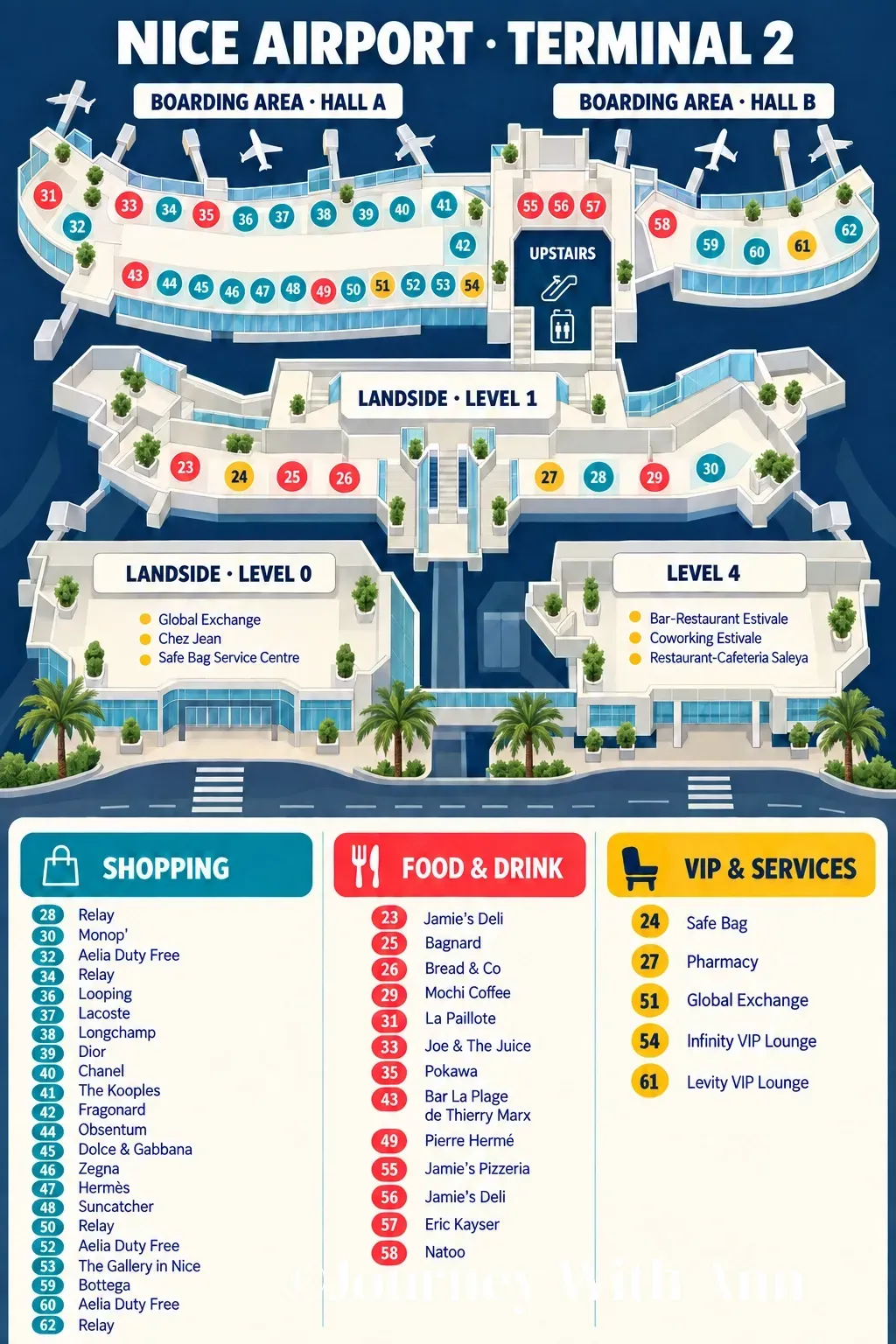 Useful information about Terminal 2 at Nice Airport