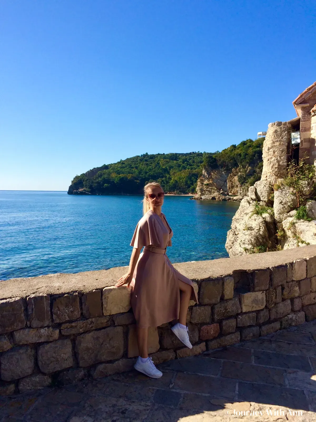 Observation deck in the Old Town of Budva, Montenegro